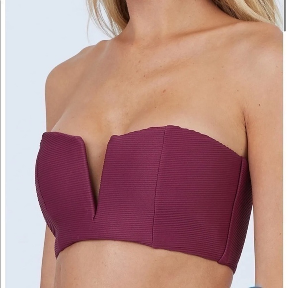 Onia Julie Top maroon NWT small bikini top